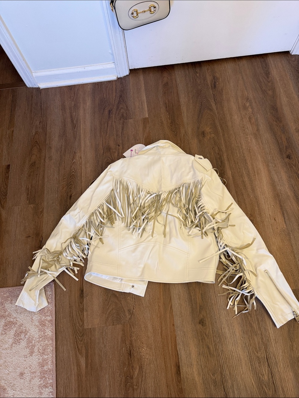Buddy Love Cream Fringe Moto Jacket - Picture 4 of 4
